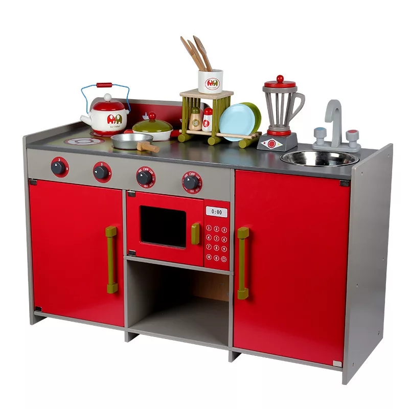 Cocina roja infantil madera - PAMIBB