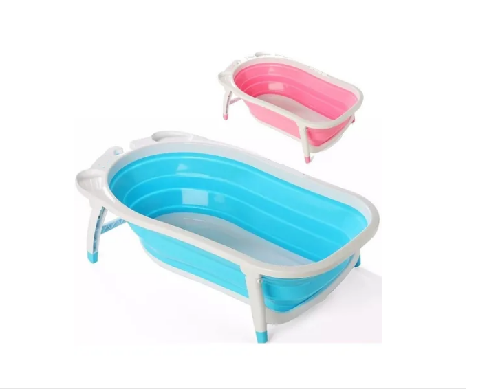  Bañera portátil de natación para bebés, bañera para adultos, bañera  plegable para niños, bañera portátil azul y rosa, 42.1 x 16.9 x 24.8 in  (color: azul) : Hogar y Cocina